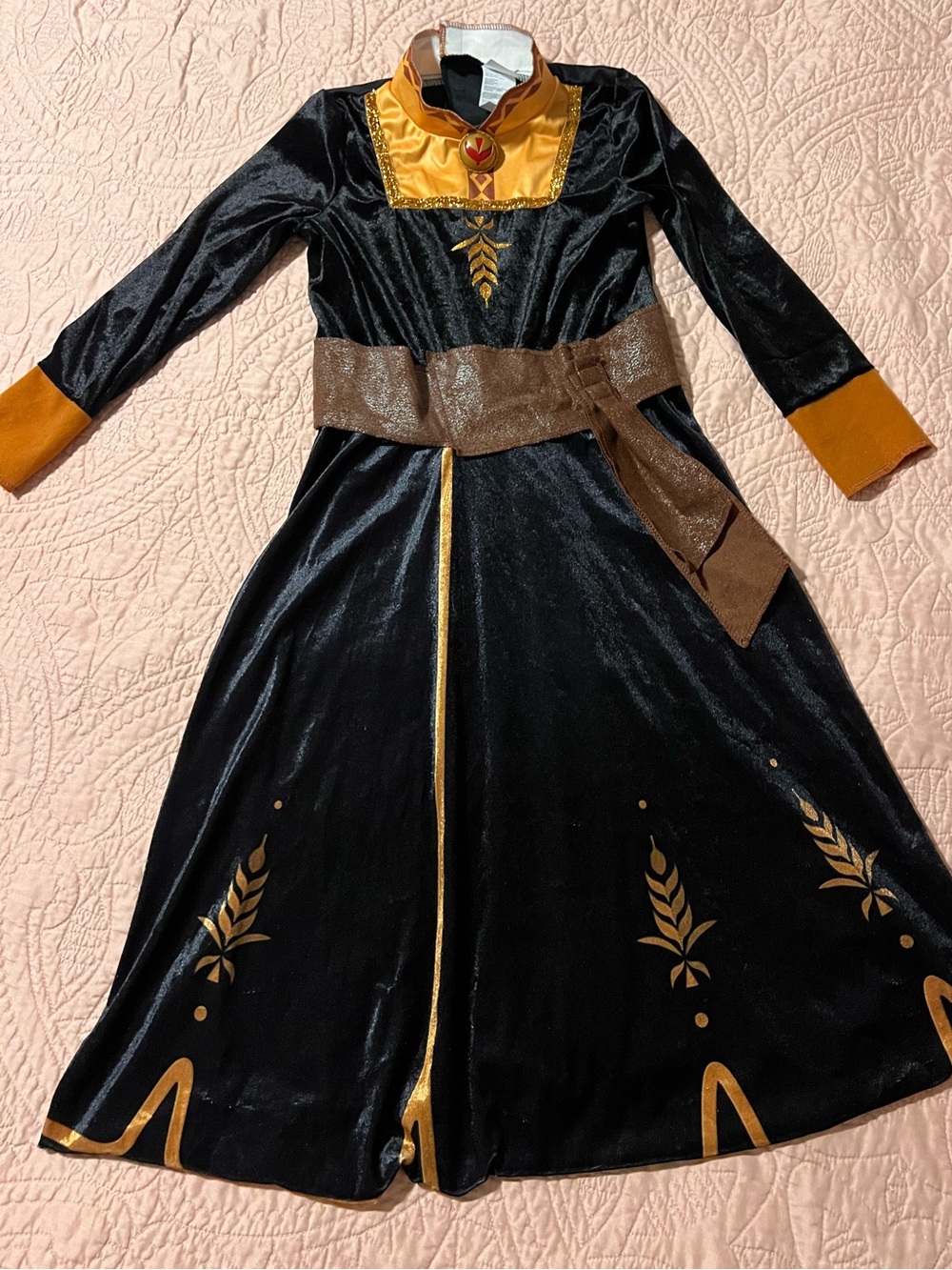 Disney Frozen Ii Anna Velvety Fabric Costume Dress
